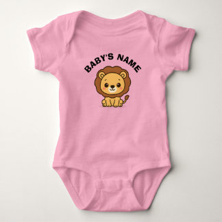 Body Personalized Cute Lion Baby Bodysuit