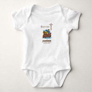 Body Personnalisable, Baby Boy Baptism Arche de Noah