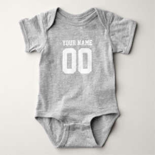 Body personnalisé avec numéro et nom pour bébé, ma