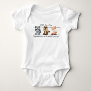 Body Personnalisé Baby Girl Aquarelle Bébé Animaux