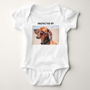 Body Personnalisé Funny Protégé Par Dachshund Photo Ani