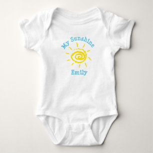 Body Personnalisé Mon nom de bébé Sunshine