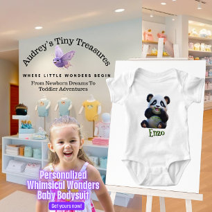 Body personnalisé pour bébé Panda - Merveilles Fan