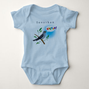 Body Personnaliser Cuckoo Bird sur Branch Baby Boy