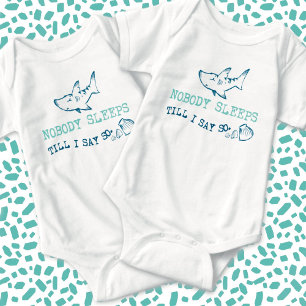 Body Personne ne dort Shark Baby Jersey Bodysuit