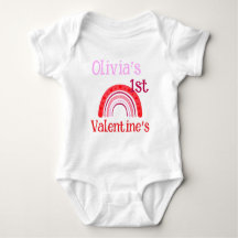 Personnelle Ma PREMIÈRE VALENTINE s Rainbow Baby T