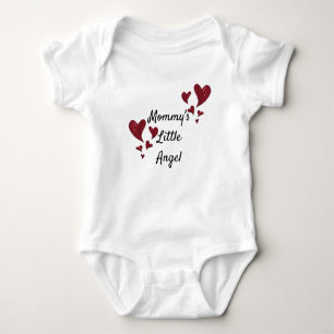 Body Petit Ange de maman Bright Red Painted Hearts