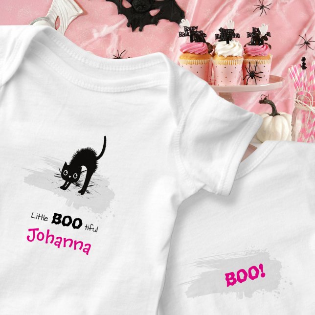 Body Petit Chat Fantôme Boo-Tiful Halloween (Little BOO-tifful Cat and Ghost Baby Bodysuit ©Susanne Sachers - Sunny Mind 👻)