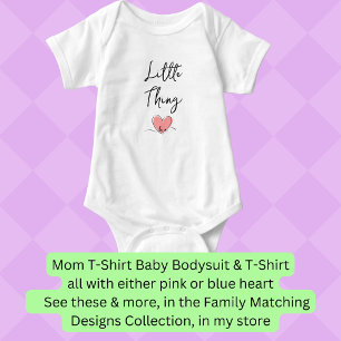 Body Petit Chose - Cœur Rose - Ensemble Maman Bébé