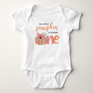Body Petit Citrouille Boho Floral 1er Anniversaire T-sh