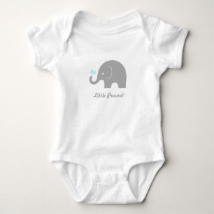 Body Petit éléphant d'arachide Romper bébé, Coeur bleu
