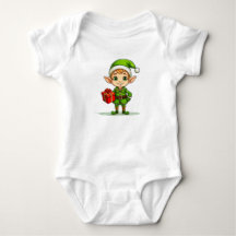 Petit Elfe Adorable – Chemise-Body de Fête pour Bé