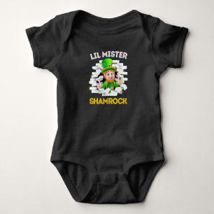 Body Petit Monsieur Shamrock Irlandais bébé garçon Lepr