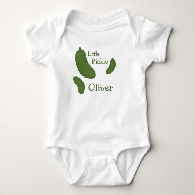 Body Petit pickle avec nom de bébé (Devant)