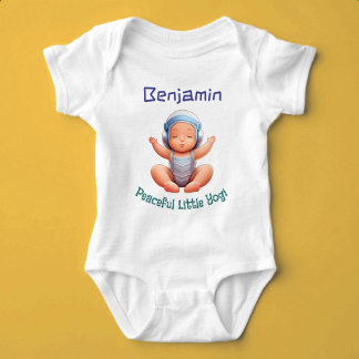 Body Petit Yogi paisible Nom personnalisé