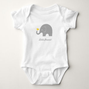 Body Petite arachide éléphant bébé Romper, Coeur jaune