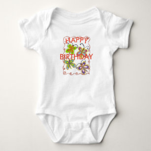 Body Petite princesse colorée Joyeux anniversaire