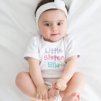 Petite Soeur Écriture Colorée Personnalisée