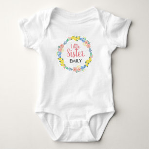 Body Petite soeur Floral Wreath Baby Bodysuit