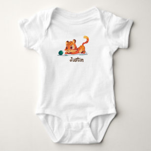 Body petite tenue de tigre mignonne