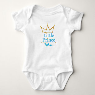 Body Petits texte de prince Blue et couronne d'or
