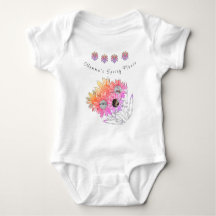 Photo de bébé rond Fleurs de printemps de maman