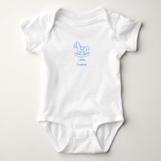 Body Phrase "Petit Cowboy" avec cheval à bascule bleu