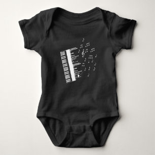 Body Piano Player Flying Music Notes Pianiste