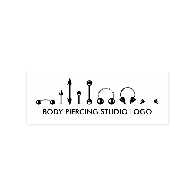 Body Piercing Studio Rubber Stamp (Imprint)