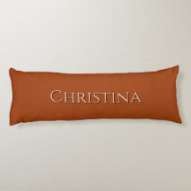 Body Pillow Custom Name Faux Wood Fancy Striped