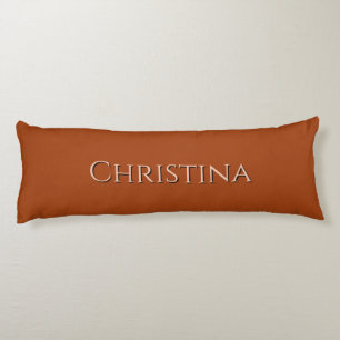 Body Pillow Custom Name Faux Wood Fancy Striped
