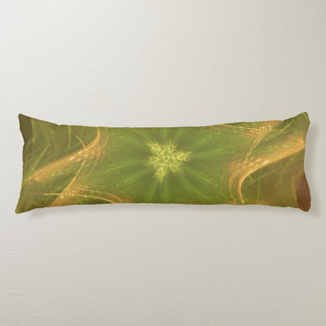 Body Pillow Fractal Light Green Palette (Front)