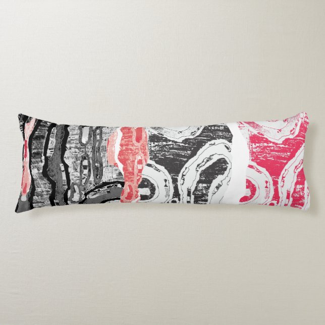 Body Pillow – Friction Lands Abstract Design (Front)