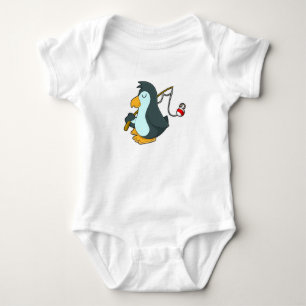 Body Pingouin à la pêche avec canne à pêche