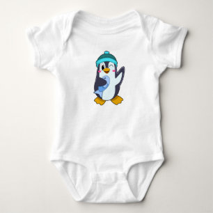 Body Pingouin avec poisson et Casquette