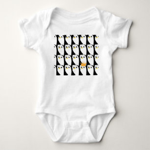Body Pingouin comique : noir blanc Vintage