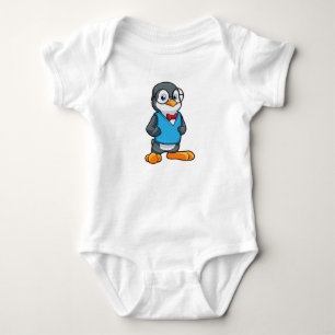 Body Pingouin Nerd avec lunettes