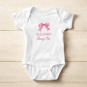 Body Pink Bow 1st Girl Birthday Party