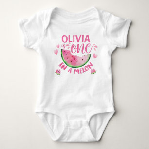 Body Pink One In A Melon 1st Birthday Baby Bodysuit