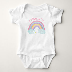 Body Pink Pastel Rainbow Nuages Premier Anniversaire