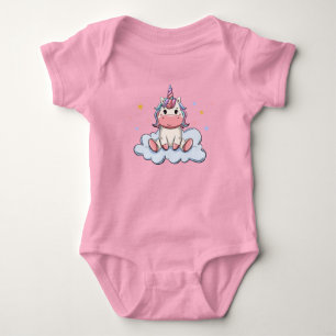 Body Pink Pastel Unicorne sur un nuage