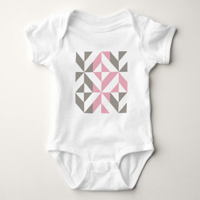 Body Pink Raspberry and Silver Geometric ZigZag (Devant)
