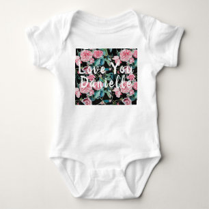 Body Pink Rose Roses Love You Babies One-Piece Bodysuit