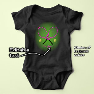 Body Pink tennis ajouter le nom ou le texte bébé boitie