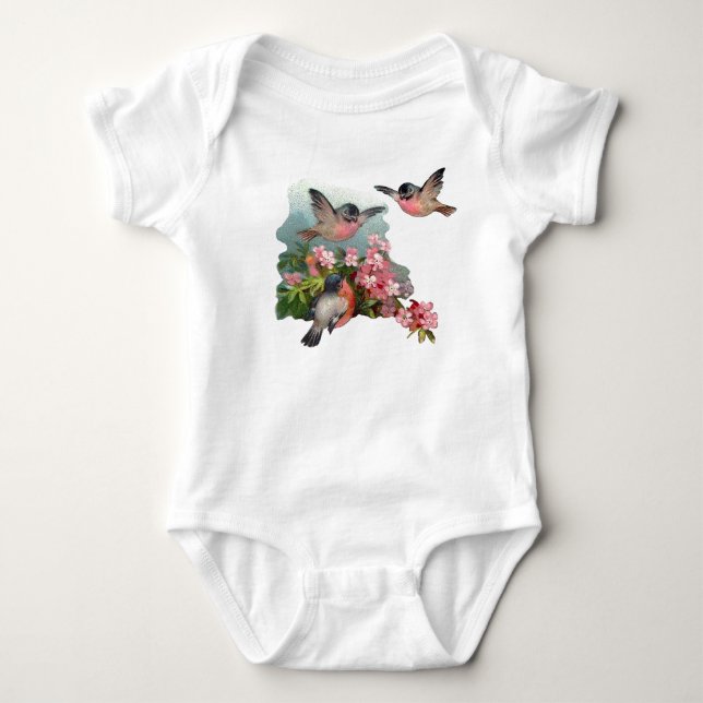 Body Plante grimpante de bébé de fleurs de cerisier (Devant)