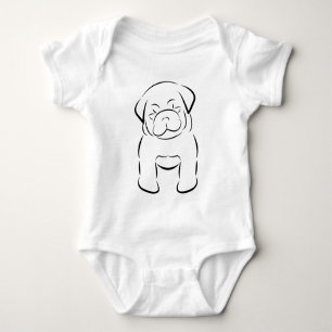 Body Plante grimpante mignonne de carlin de bébé