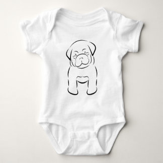 Body Plante grimpante mignonne de carlin de bébé