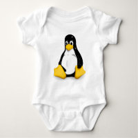 Plante grimpante organique de bébé de Linux Tux