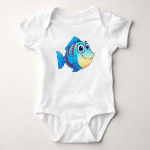 Body Poisson de dessin animé joyeux aux couleurs vives