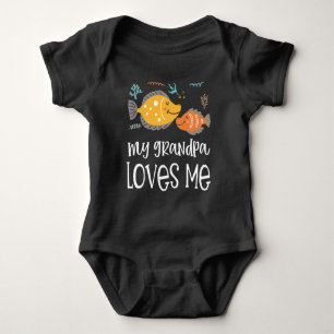Body Poisson 🐠 Mon Grand-Père M'Aime - Cadeau Petit-En